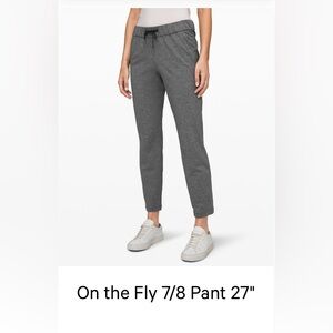 LULULEMON On The Fly 7/8 Heathered Black
